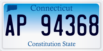 CT license plate AP94368