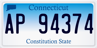 CT license plate AP94374