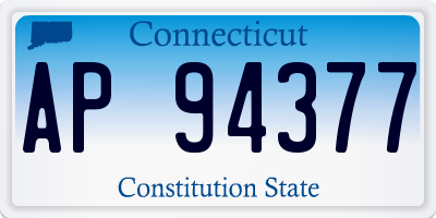 CT license plate AP94377