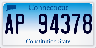 CT license plate AP94378