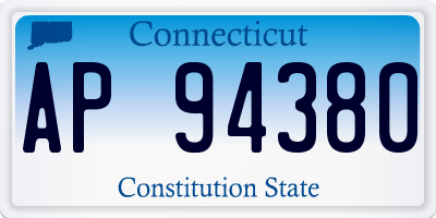 CT license plate AP94380