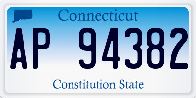 CT license plate AP94382