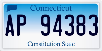 CT license plate AP94383