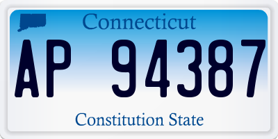 CT license plate AP94387