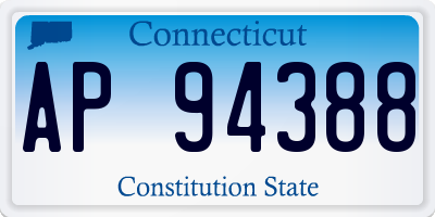 CT license plate AP94388