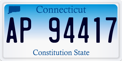 CT license plate AP94417