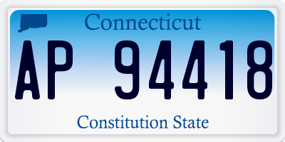 CT license plate AP94418