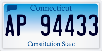 CT license plate AP94433