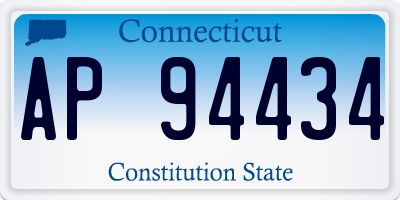 CT license plate AP94434