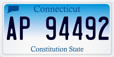 CT license plate AP94492