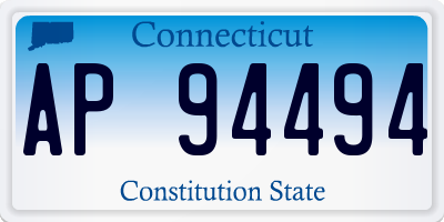 CT license plate AP94494
