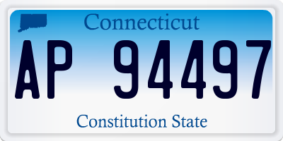 CT license plate AP94497