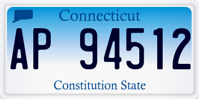 CT license plate AP94512