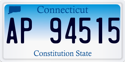 CT license plate AP94515