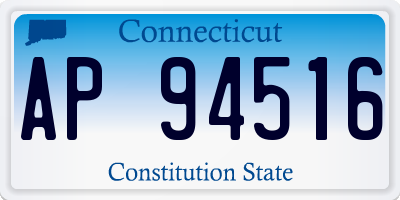 CT license plate AP94516