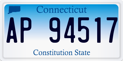 CT license plate AP94517