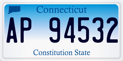 CT license plate AP94532