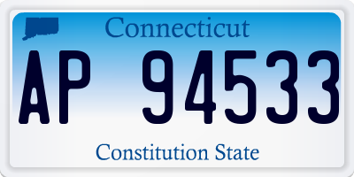 CT license plate AP94533