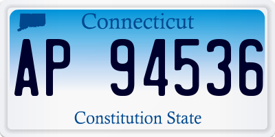 CT license plate AP94536