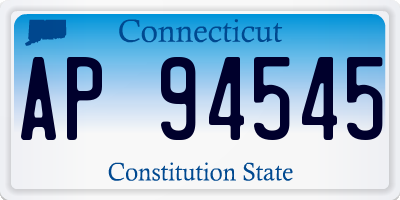 CT license plate AP94545