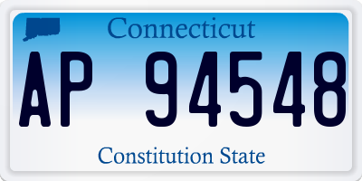 CT license plate AP94548