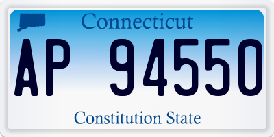 CT license plate AP94550