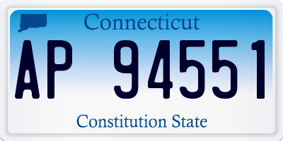 CT license plate AP94551