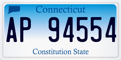 CT license plate AP94554