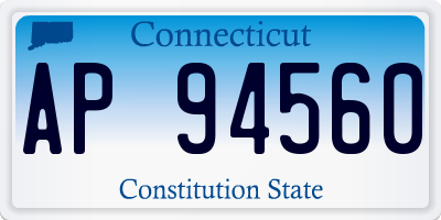 CT license plate AP94560