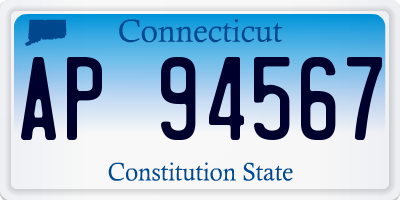 CT license plate AP94567