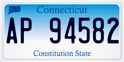 CT license plate AP94582