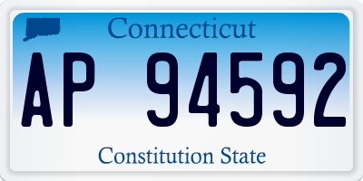 CT license plate AP94592