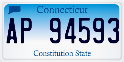 CT license plate AP94593