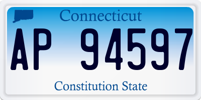 CT license plate AP94597