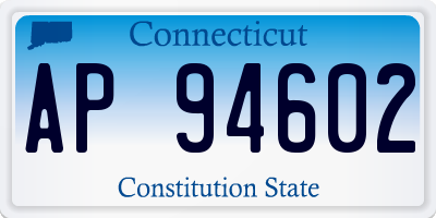 CT license plate AP94602