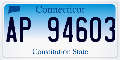 CT license plate AP94603