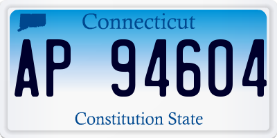 CT license plate AP94604