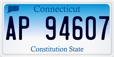 CT license plate AP94607