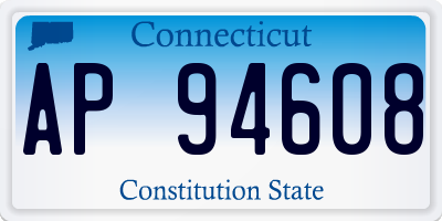CT license plate AP94608