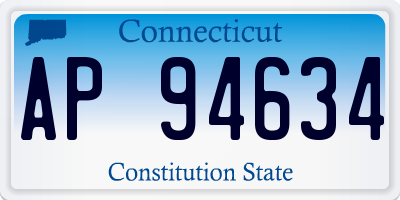 CT license plate AP94634