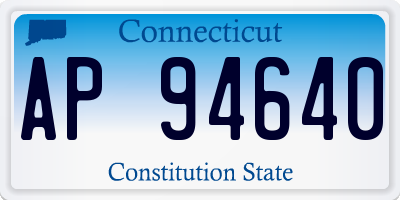 CT license plate AP94640