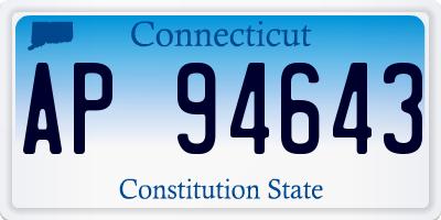 CT license plate AP94643