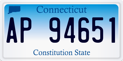 CT license plate AP94651