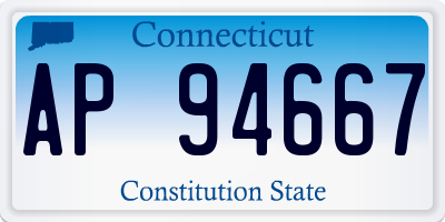 CT license plate AP94667