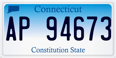 CT license plate AP94673