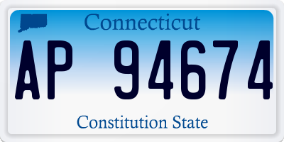 CT license plate AP94674