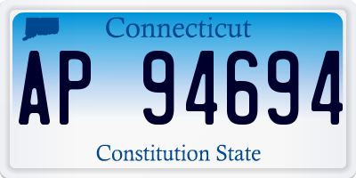 CT license plate AP94694