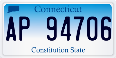 CT license plate AP94706