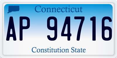 CT license plate AP94716