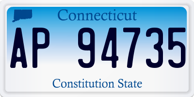 CT license plate AP94735